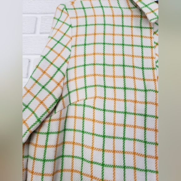 1960s wool blend dress, union made. Size small - Picture 3 of 12